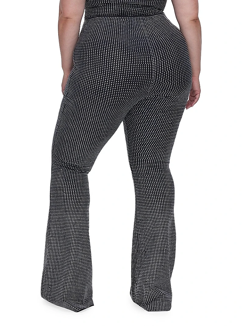 Hotfix Crystal Flared Pants