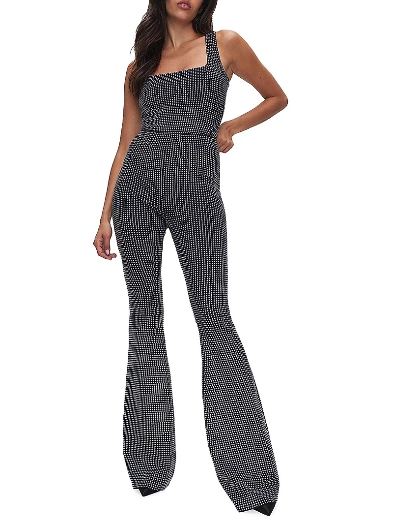 Hotfix Crystal Flared Pants