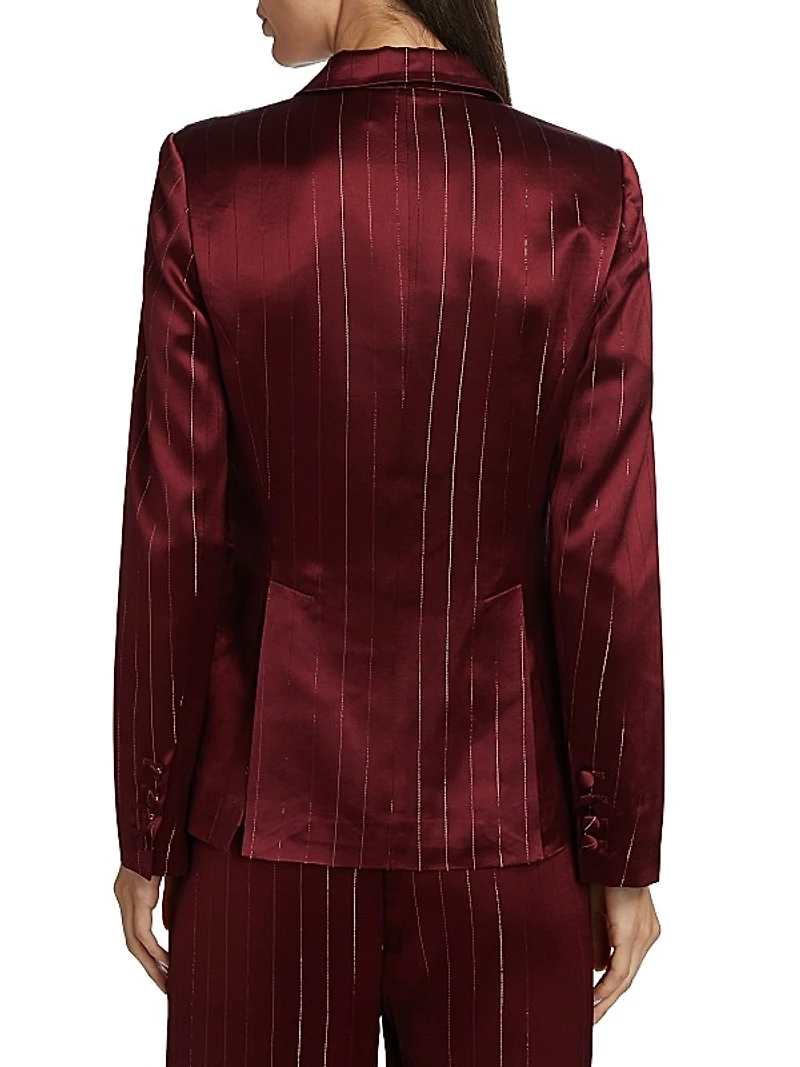 Darlene Metallic Stripe Blazer