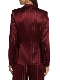 Darlene Metallic Stripe Blazer