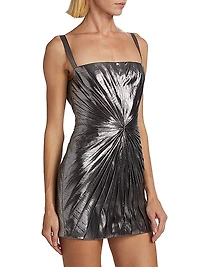 Evie Metallic Twist Minidress