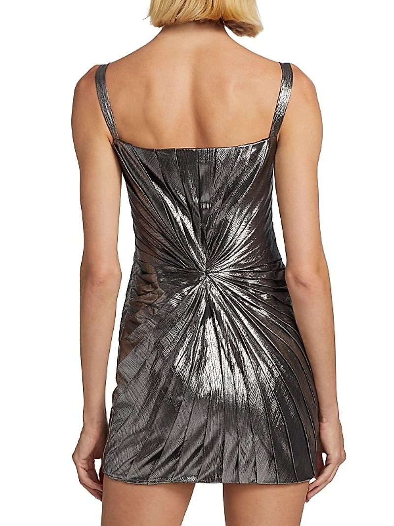 Evie Metallic Twist Minidress