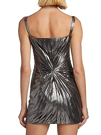 Evie Metallic Twist Minidress