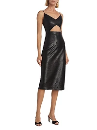 Femme Sequined Cut-Out Midi-Dress