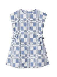 Little Girl's & Girl's Logo Check Dress