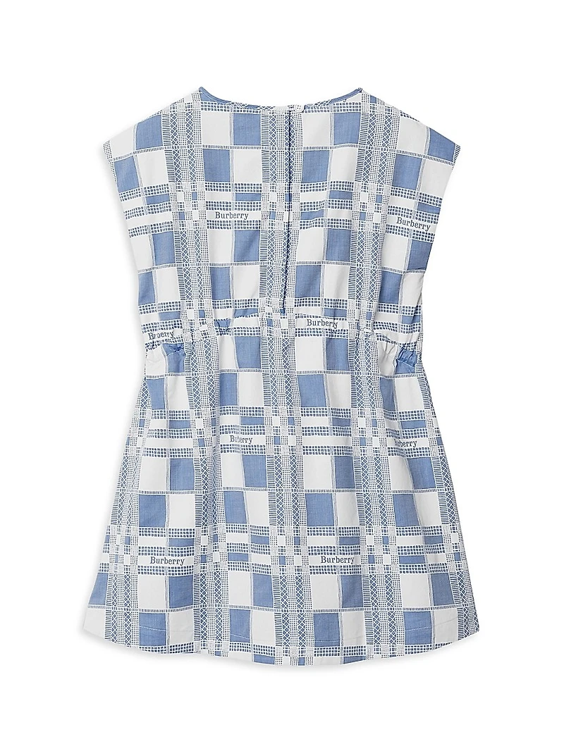 Little Girl's & Girl's Logo Check Dress