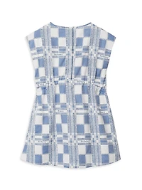 Little Girl's & Girl's Logo Check Dress
