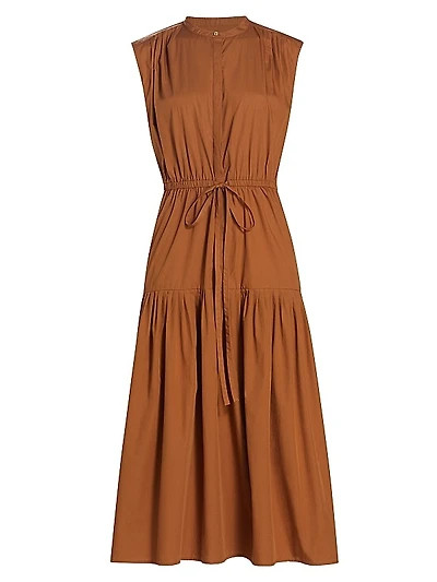 Margaret Cotton Tiered Midi-Dress