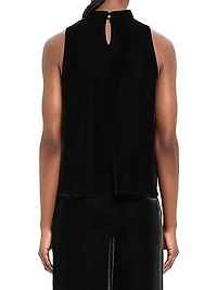 Velvet Cowlneck Top
