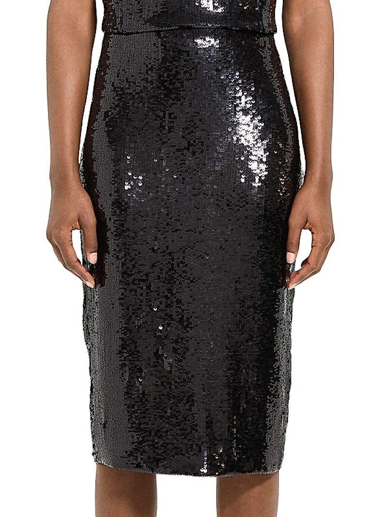 Sequin Midi-Skirt