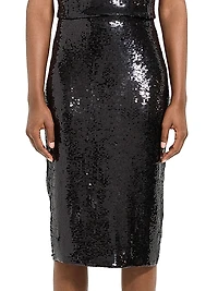 Sequin Midi-Skirt