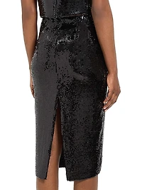 Sequin Midi-Skirt