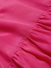Kitty Silk Bow Drop-Waist Minidress