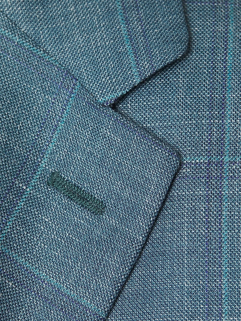 Siena Windowpane Wool & Silk-Blend Two-Button Sport Coat