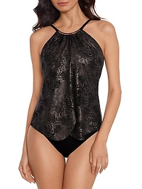Xantu Jill Snakeskin One-Piece Swimsuit