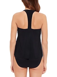 Solids Taylor Draped Tankini Top