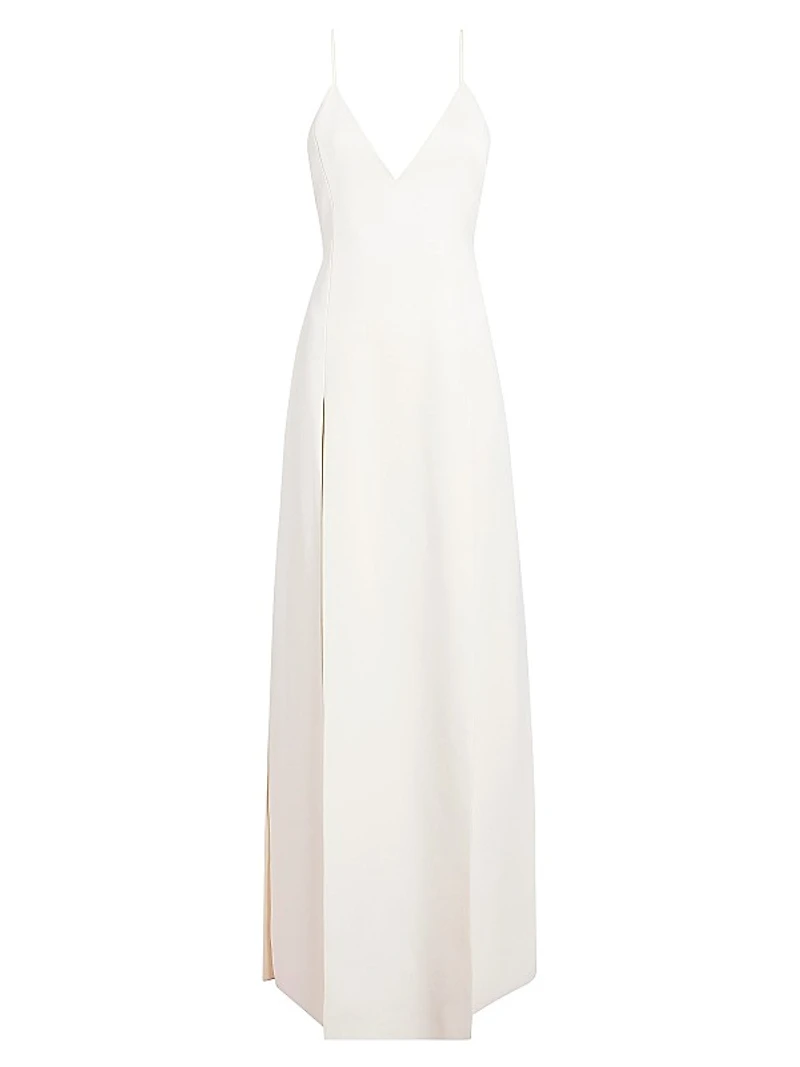 Nonya Crepe Satin Maxi Slipdress