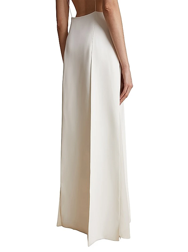 Nonya Crepe Satin Maxi Slipdress