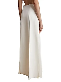 Nonya Crepe Satin Maxi Slipdress