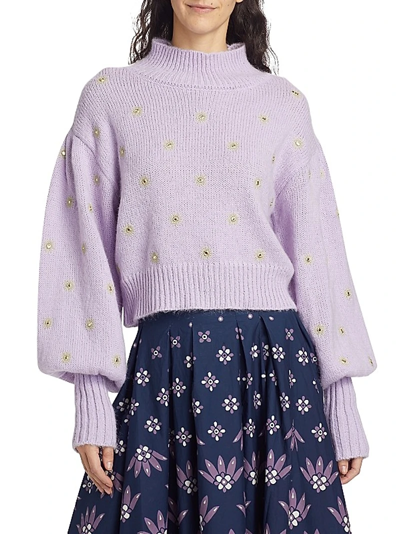 Mirror Puff-Sleeve Sweater