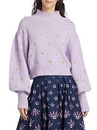 Mirror Puff-Sleeve Sweater