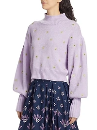 Mirror Puff-Sleeve Sweater