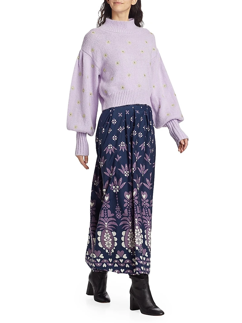 Mirror Puff-Sleeve Sweater