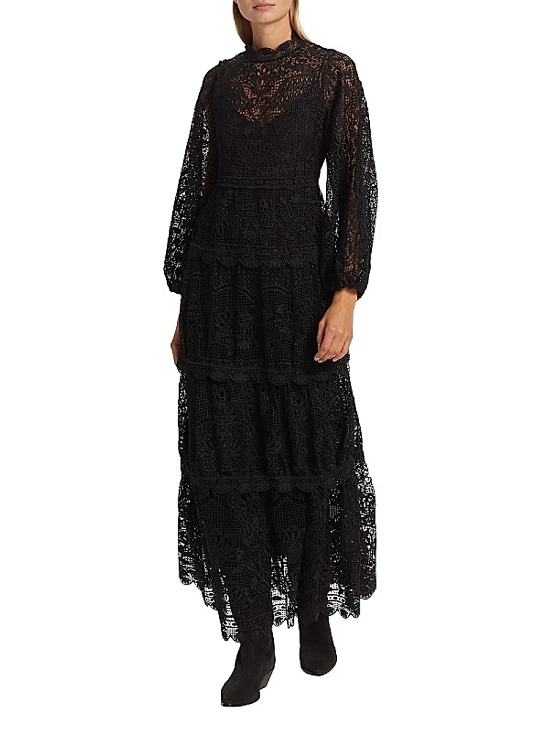 Guipure Lace Maxi Dress
