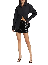 Dizzy Sequined A-line Miniskirt
