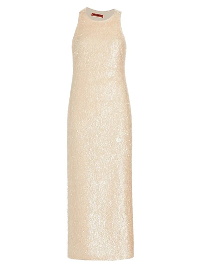 Lou Textured-Knit Sleeveless Maxi Dress