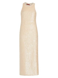 Lou Textured-Knit Sleeveless Maxi Dress