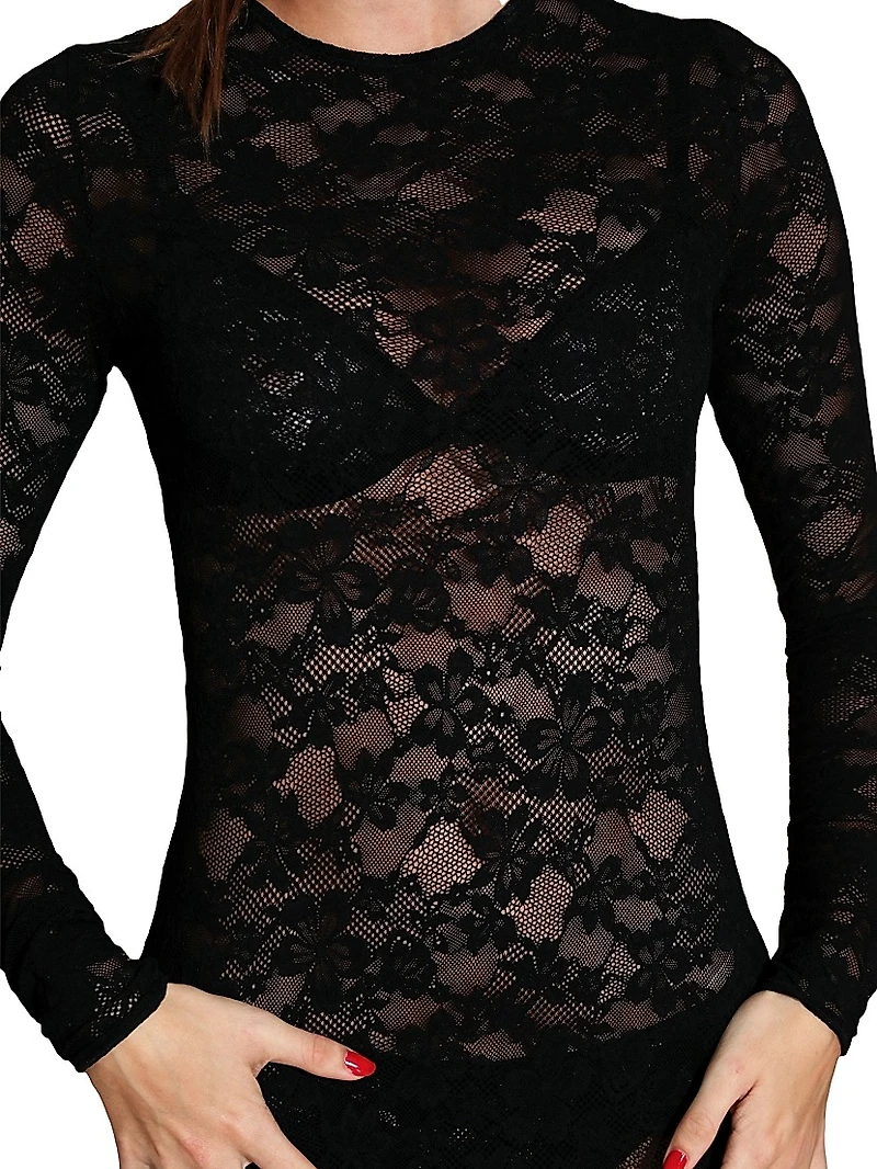 Le Stretch Multifit Lace Midi-Dress