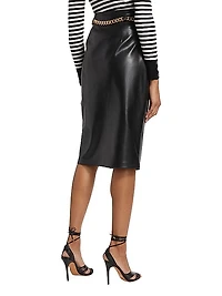 The Ashlen Faux Leather Pencil Skirt