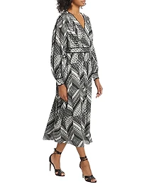 The Caelan Printed Silk Midi-Dress