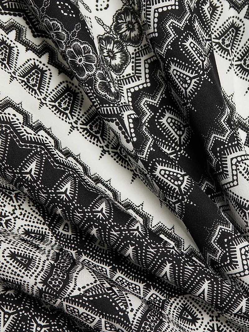 The Caelan Printed Silk Midi-Dress