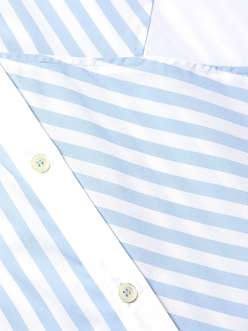 Colorblock Stripe Poplin Shirt