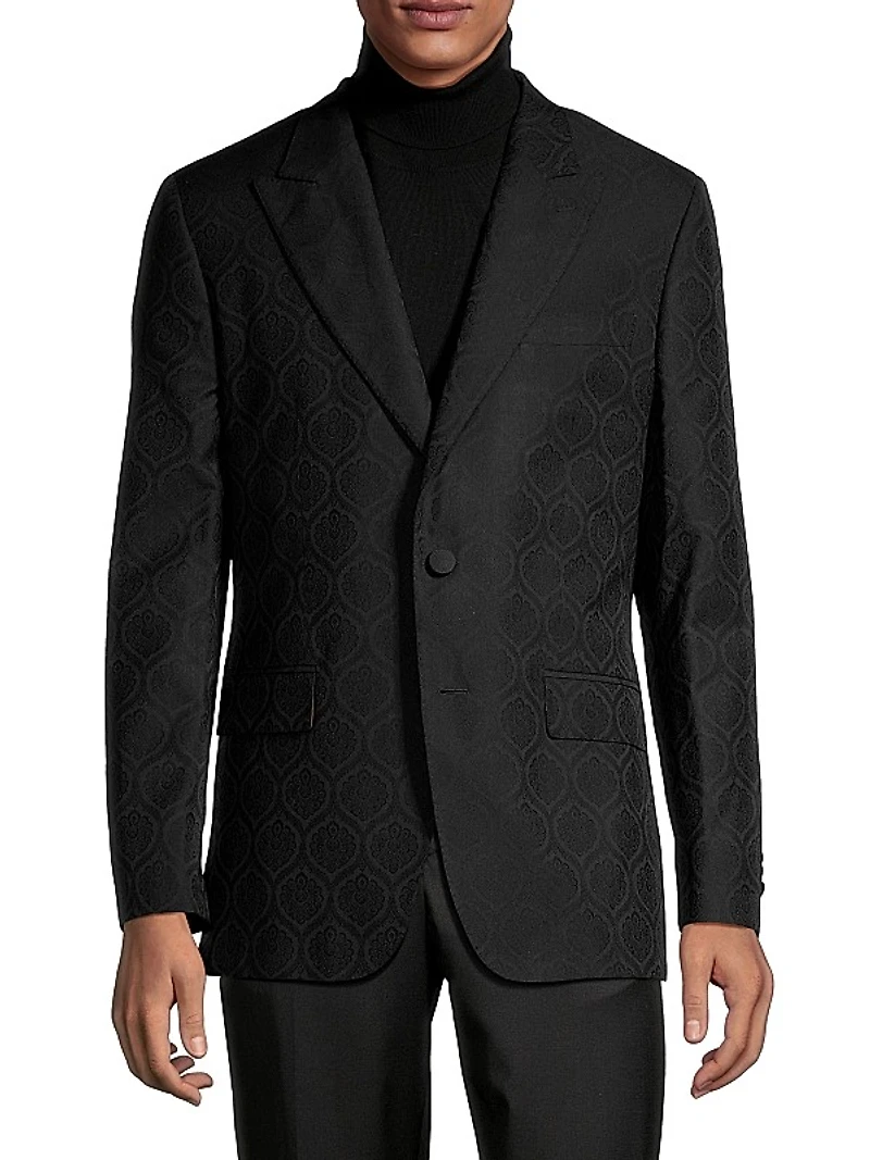 Medallion Wool-Blend Sport Jacket