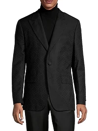 Medallion Wool-Blend Sport Jacket
