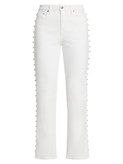 Amelia Faux Pearl-Embellished Jeans