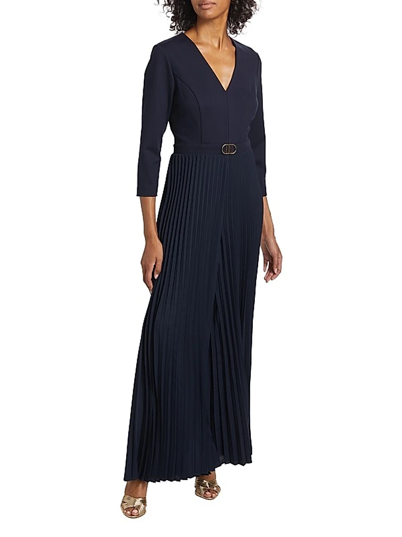 Cassidy Pleated Wide-Leg Jumpsuit