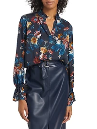 Hollis Floral & Stripe Print Blouse
