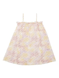 Little Girl's & Girl's Off Stamp Print Dress