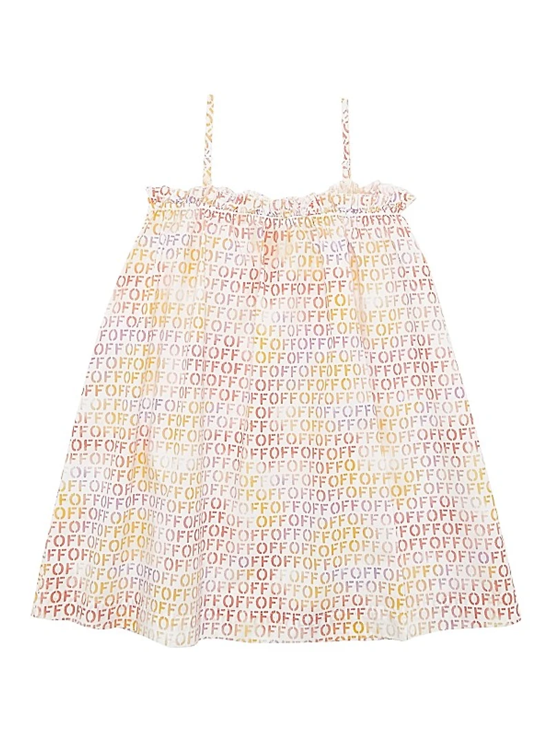 Little Girl's & Girl's Off Stamp Print Dress