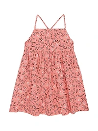 Little Girl's & Girl's Bandana Square Neck Dress