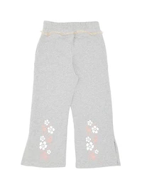 Little Girl's & Lace Wide-Leg Sweatpants
