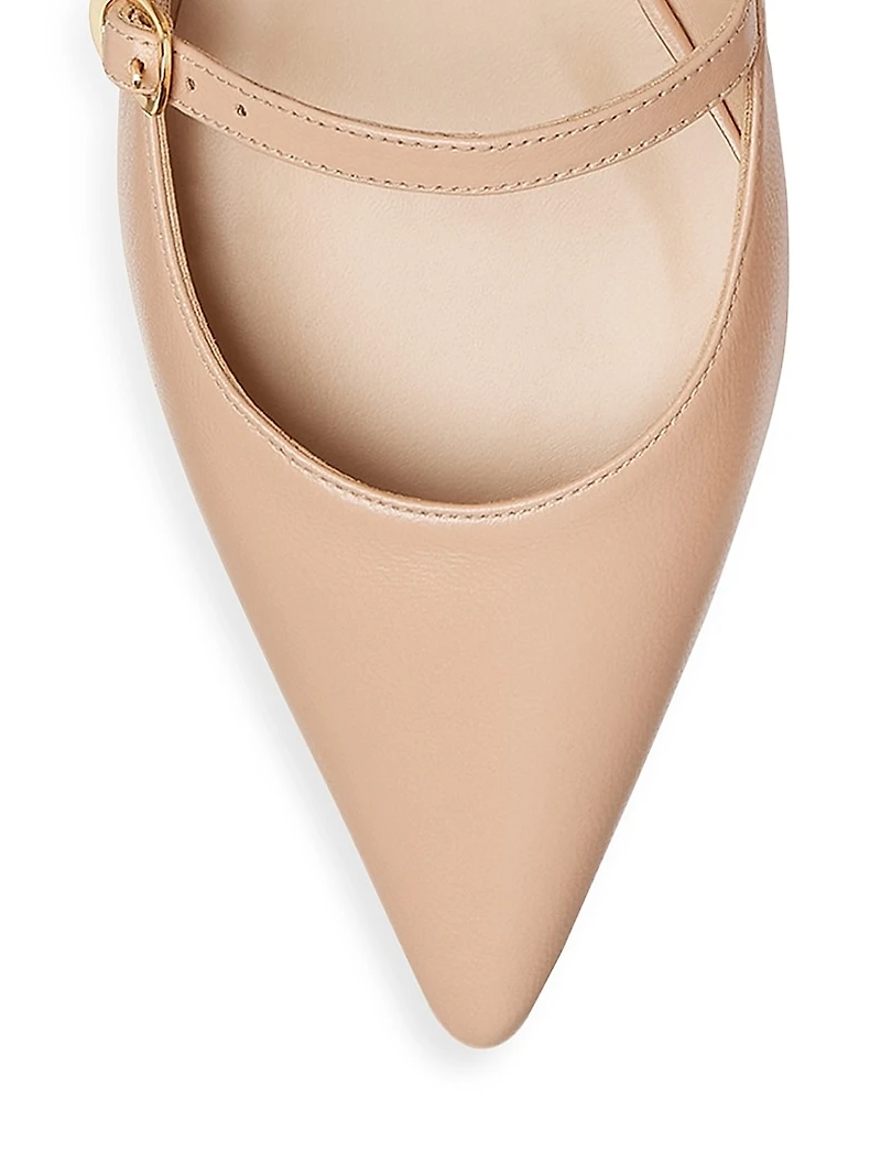 Emilia Leather Mary Jane Ballet Flats