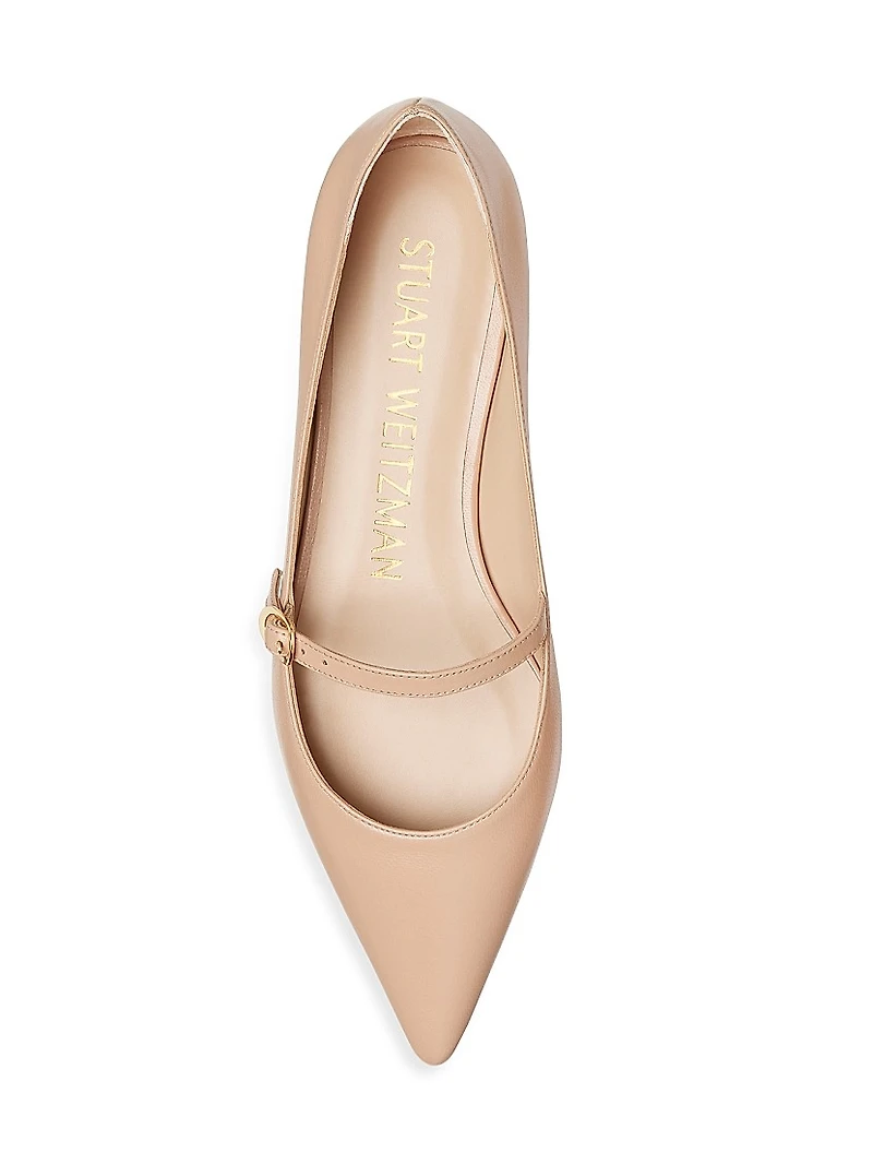 Emilia Leather Mary Jane Ballet Flats
