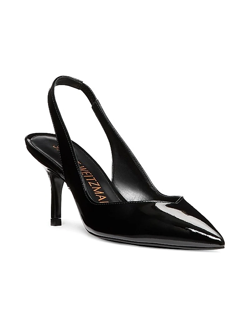 Eva 75MM Patent Leather Slingback Pumps