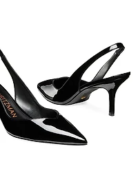 Eva 75MM Patent Leather Slingback Pumps