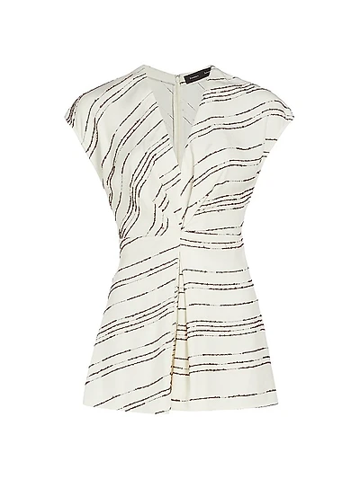 Gathered Cap-Sleeve Top